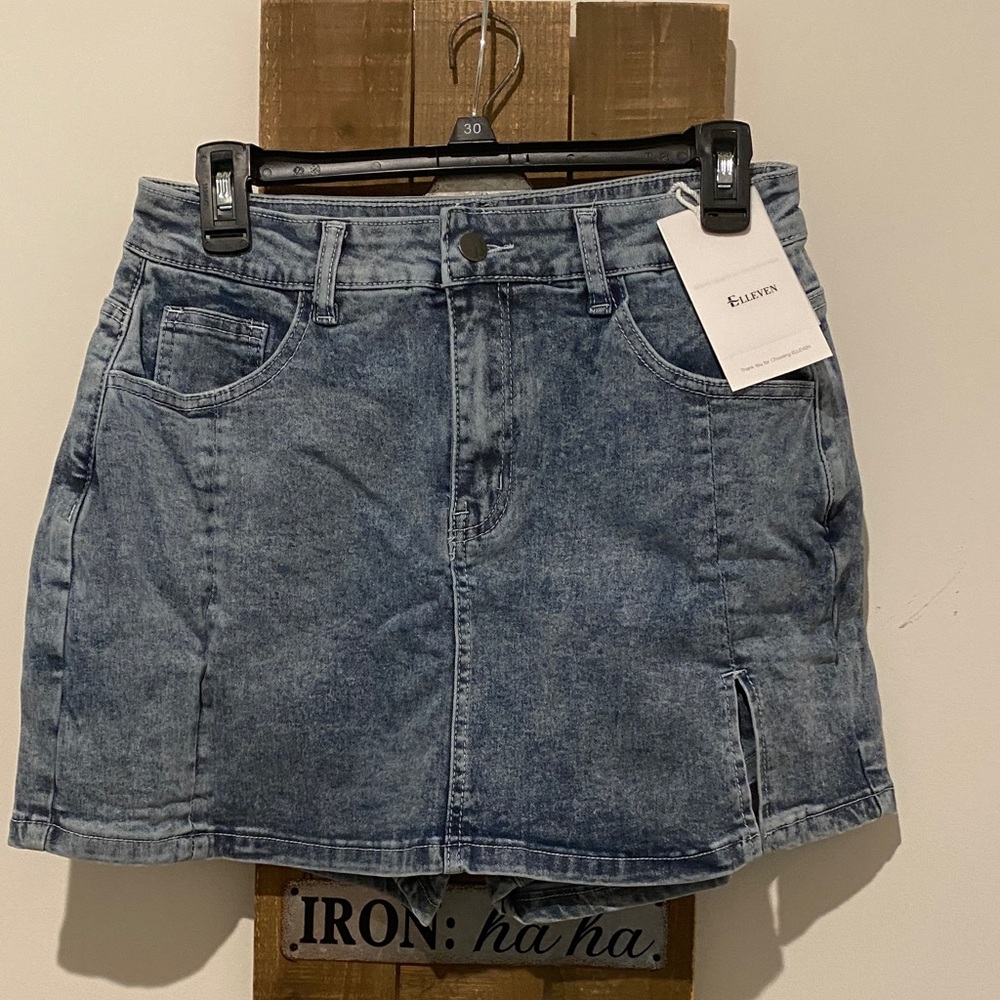 Women's Denim Mini Skirt Shorts - Blue